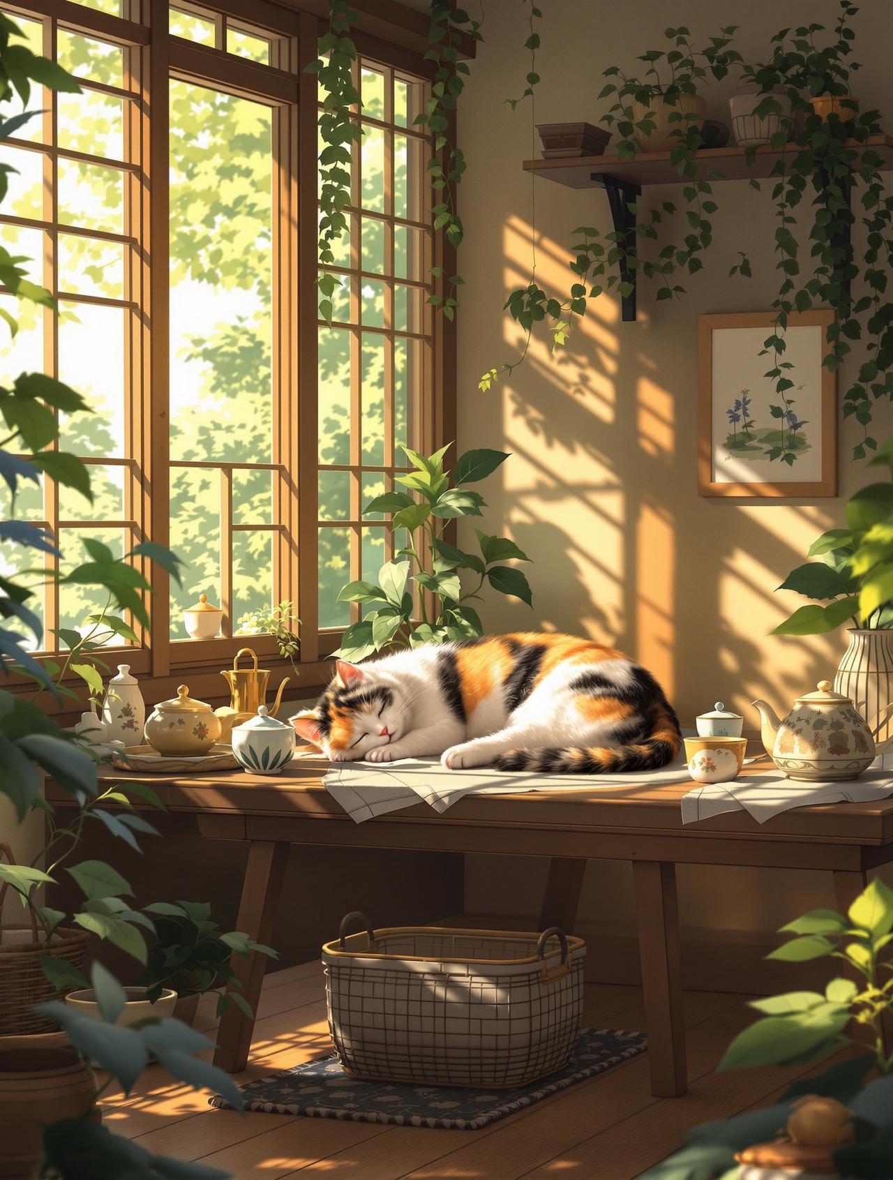 ai入口 猫与茶屋 - 慢生活物语，温情日常治愈短剧